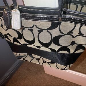 Black Coach Canvass Bag-Used